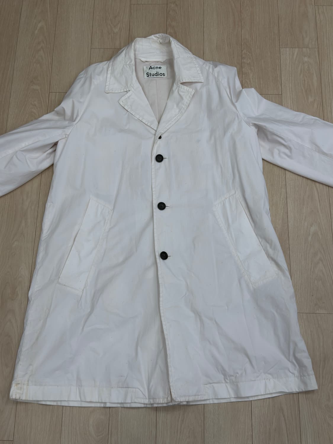 아크네 스튜디오 아이보리 포인트 봄 코트 상품이미지1