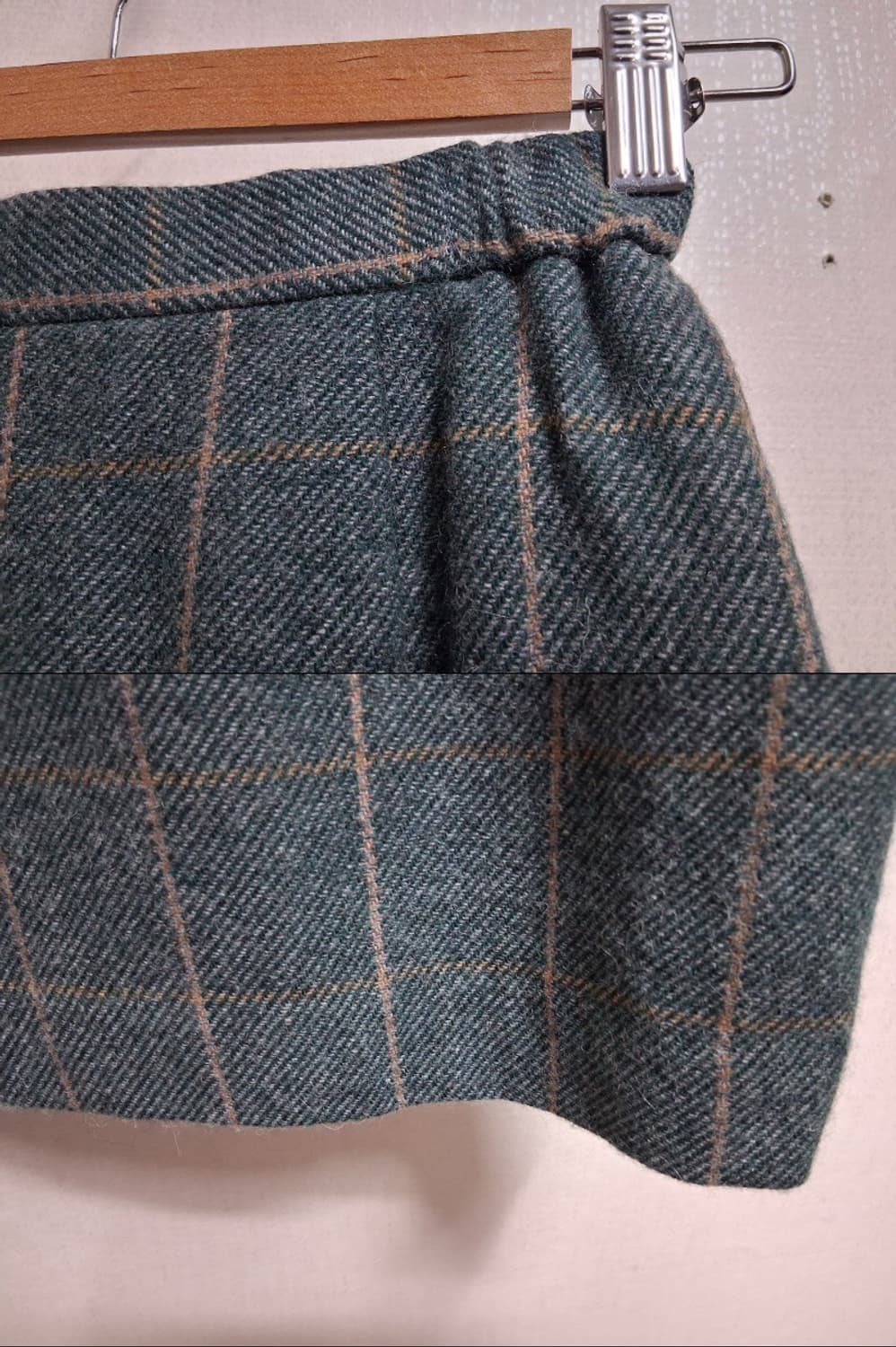 MELF 일본빈티지 그린체크 모직투피스 셋업 레트로가오리핏 55 66 2 상품이미지6