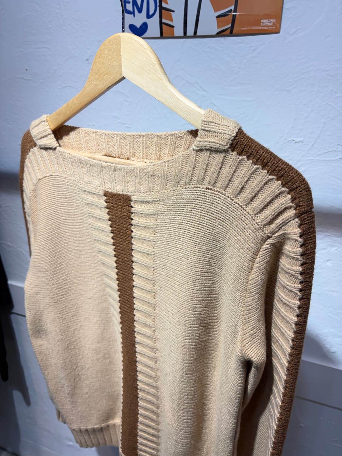 90s Courreges homme 꾸레쥬 옴므 울 니트 상품이미지4