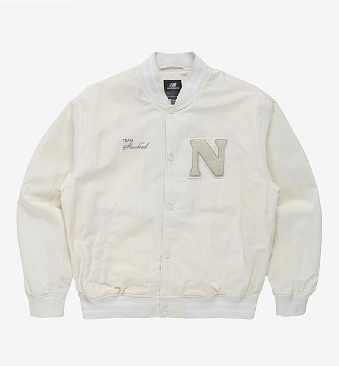 뉴발란스 UNI 나일론 바시티 자켓 크림색 XL 상품이미지1