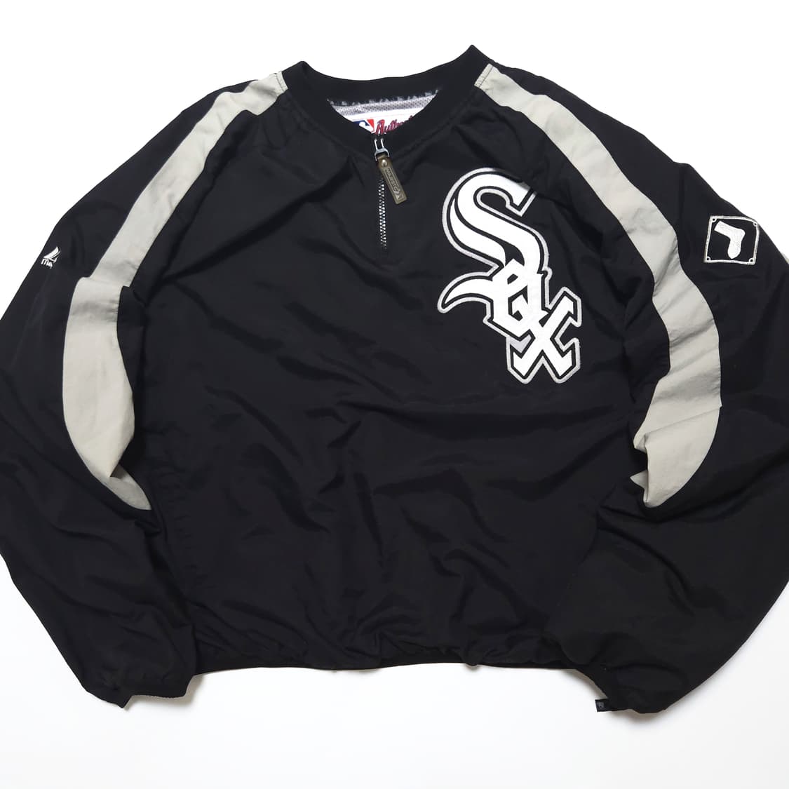 마제스틱 올드스쿨 화이트삭스 아노락 웜업 바람막이 상품이미지2