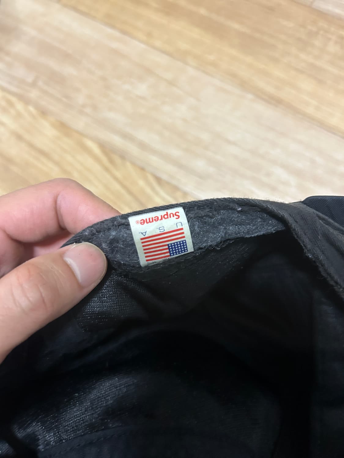 슈프림 박스로고 캡프캡 블랙 상품이미지4