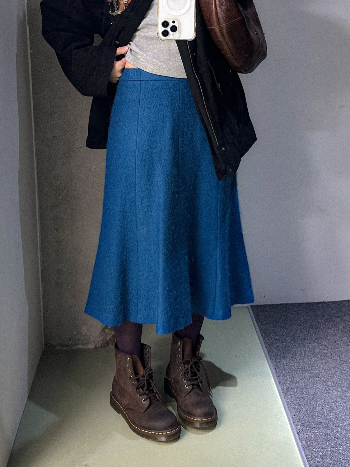 blue mohair skirt 상품이미지1