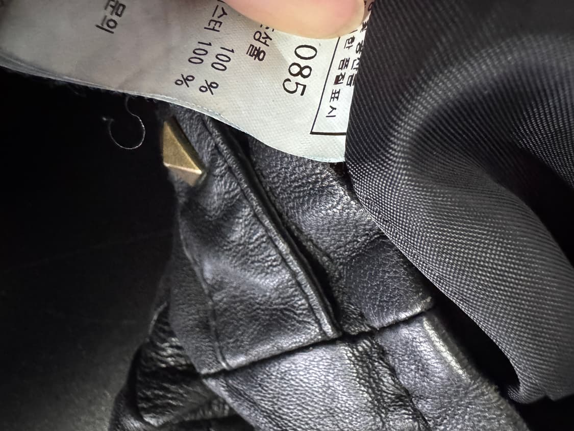 여성 빈티지 y2k 크롭 리얼 양가죽 자켓 44 xs 상품이미지5