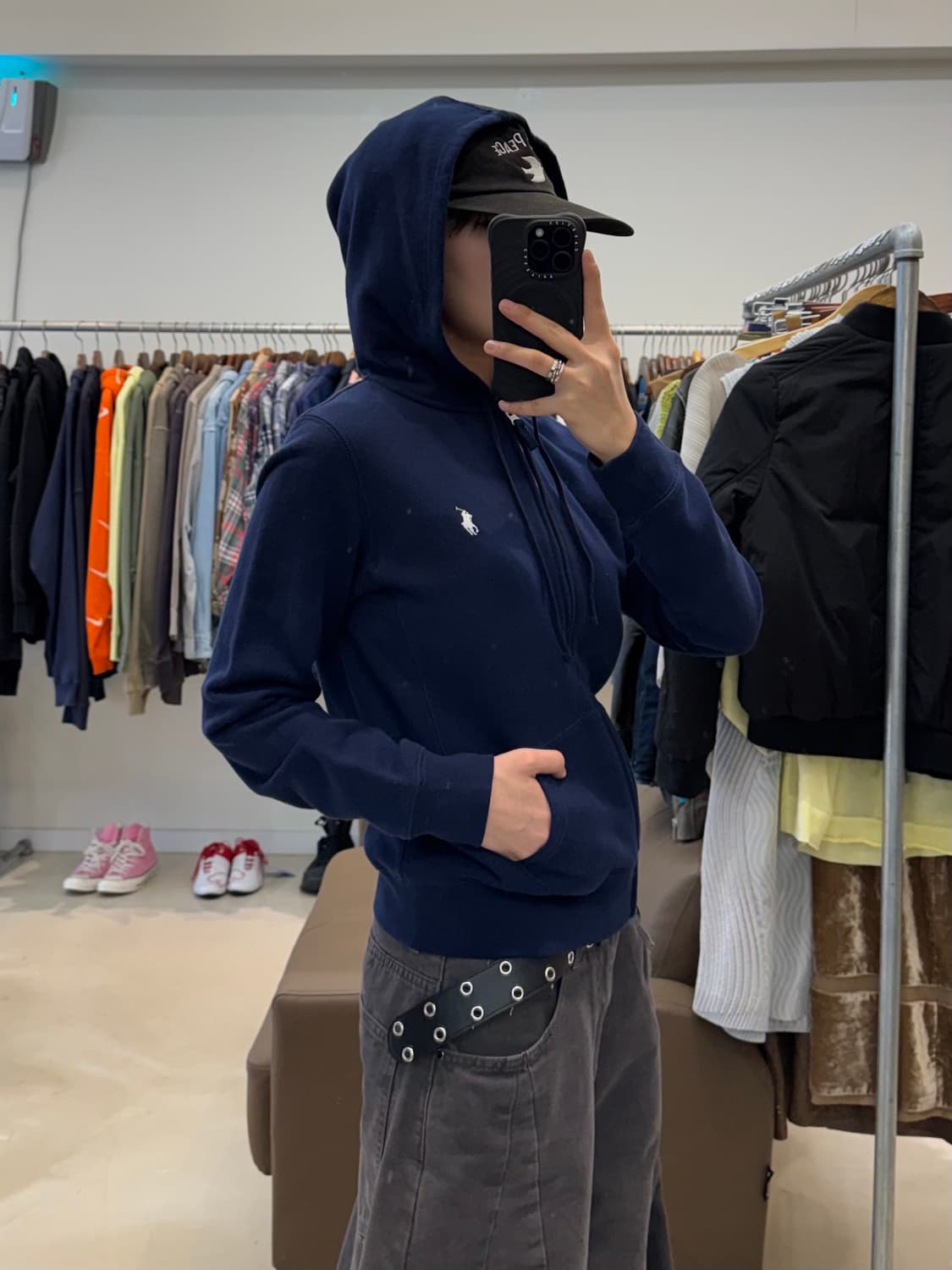 폴로 랄프로렌 우먼 후드집업 네이비  상품이미지6