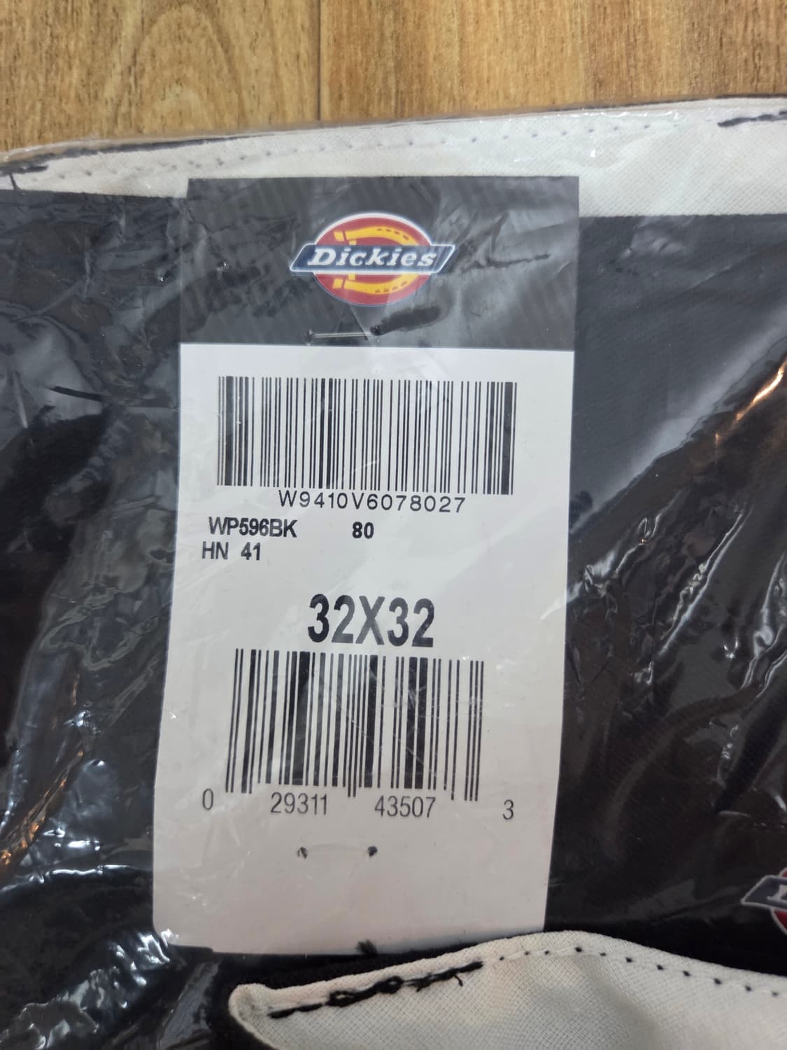 디키즈 596 32×32 미국직구 워크팬츠 새상품 테이퍼드 블랙 BK 상품이미지3