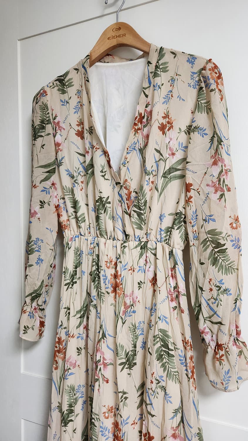 플라워 패턴 시폰 원피스 상품이미지2