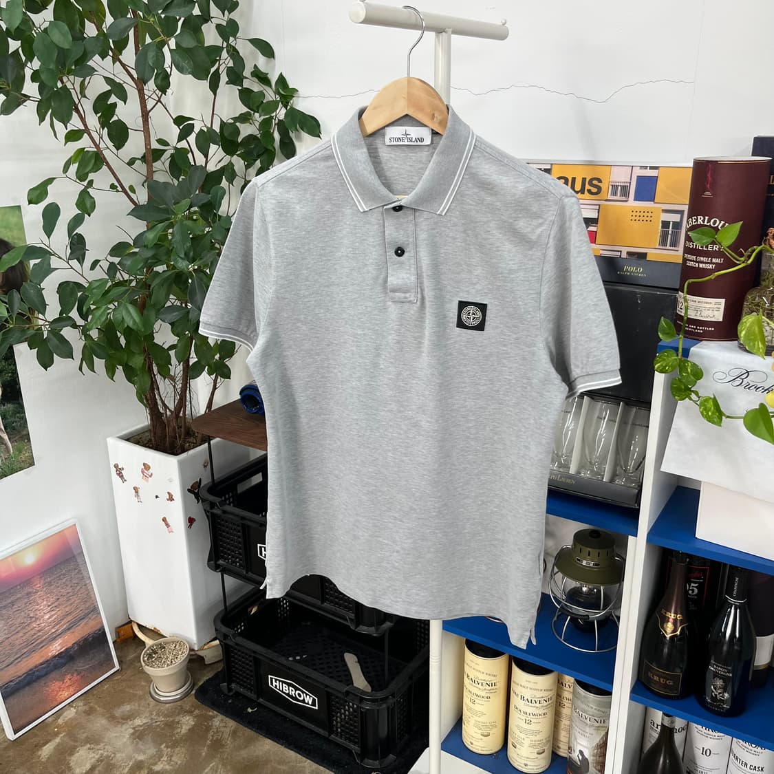 스톤아일랜드 반팔 카라 티셔츠 L 상품이미지1