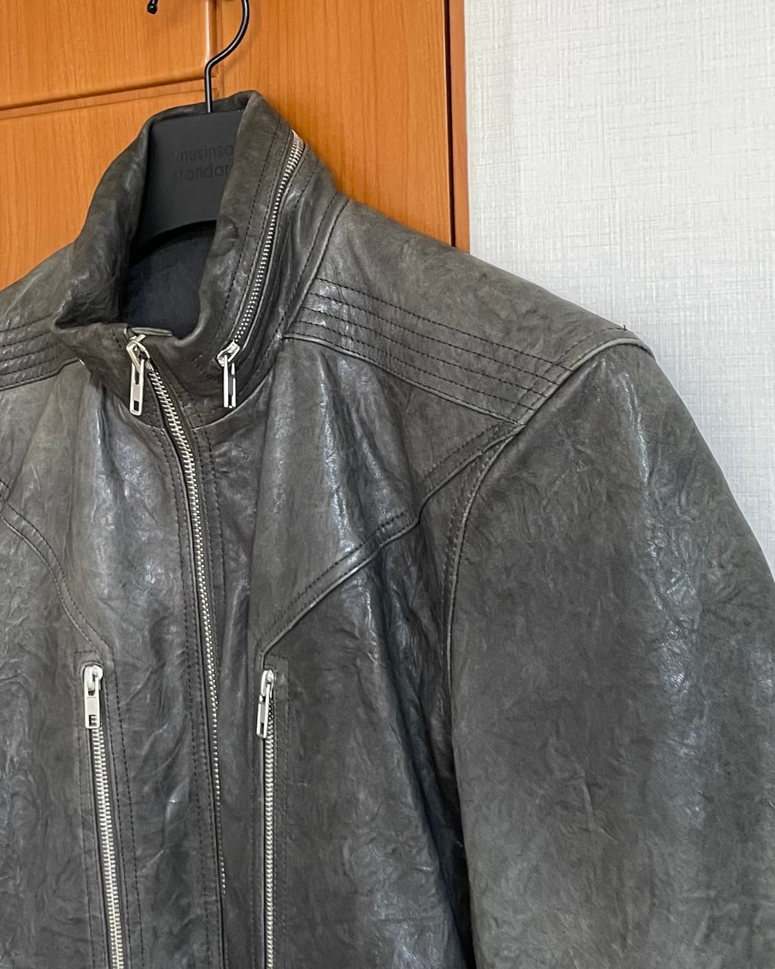 Rick Owens 릭오웬스 인타르시아 카고 레더 자켓 RU16S 상품이미지5