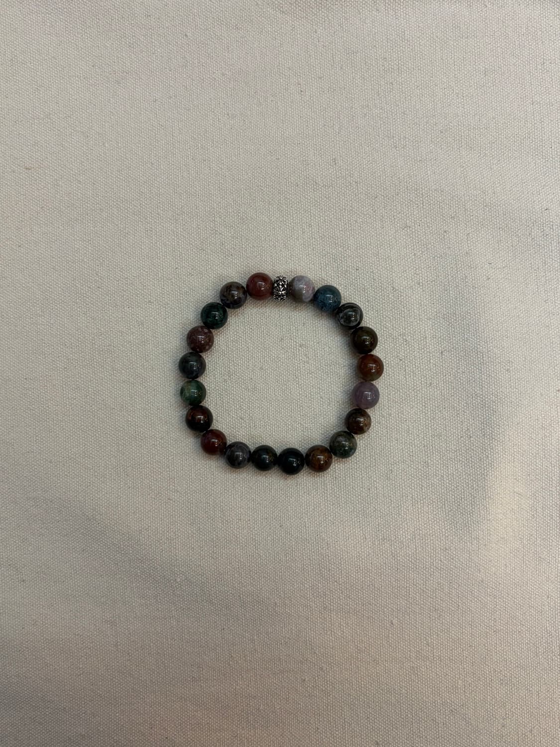 🪶 Earth Balance – 인디언 마노 내추럴 스톤 팔찌 상품이미지3