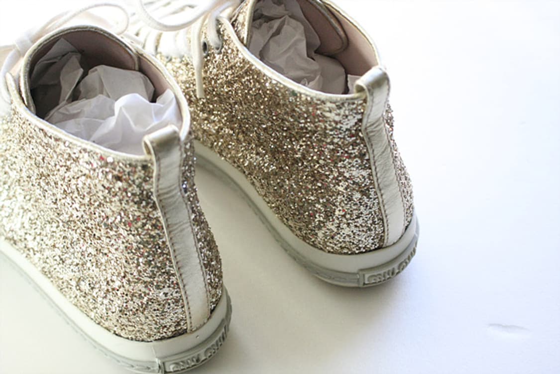 miu miu 미우미우 골드 글리터 하이탑 여성 스니커즈 상품이미지4