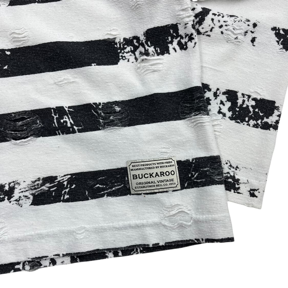 버커루 차콜 단가라 화이트 빈티지 롱슬리브 L 상품이미지5