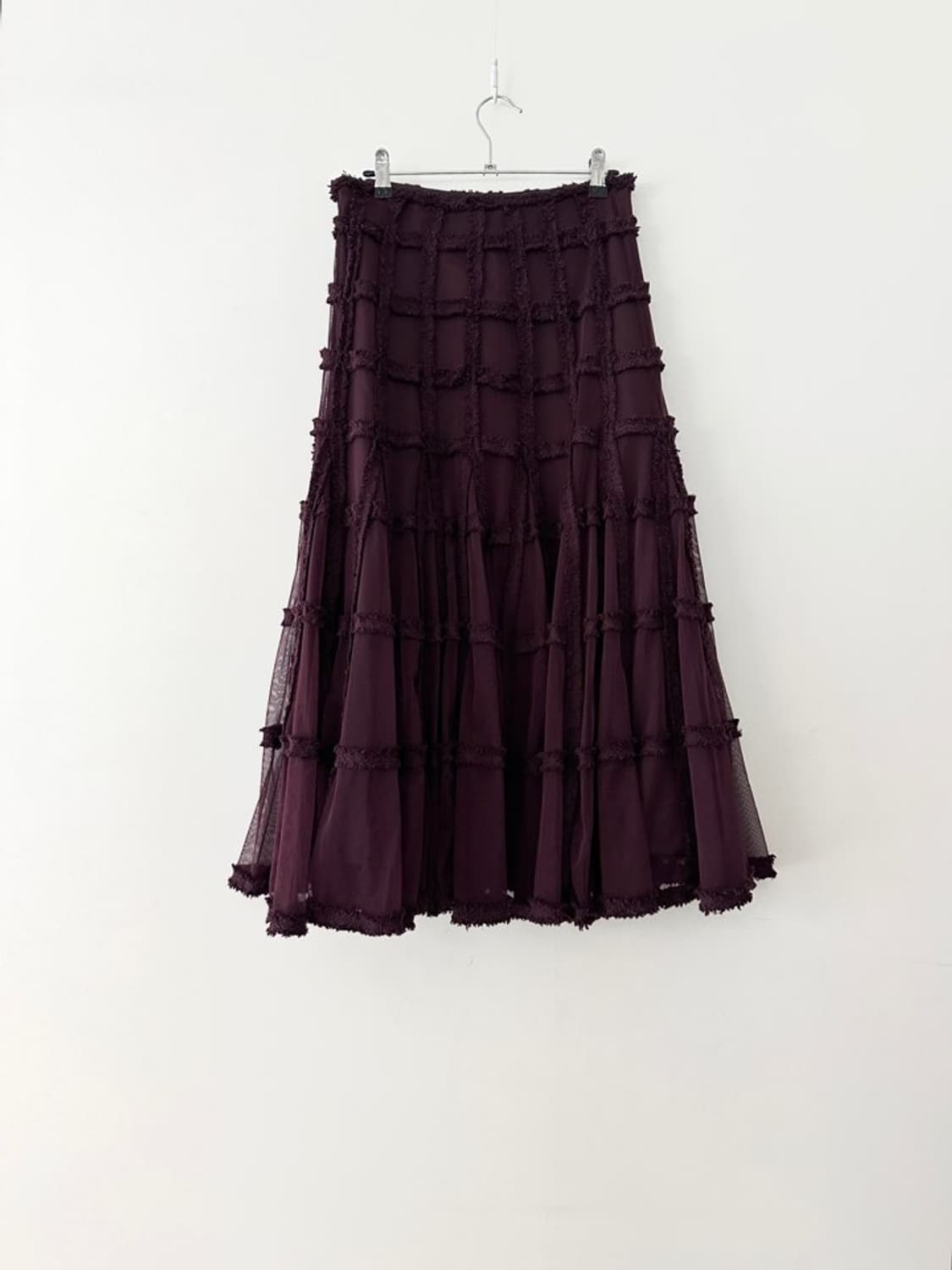 Black rose trade embroidery long skirt 상품이미지4