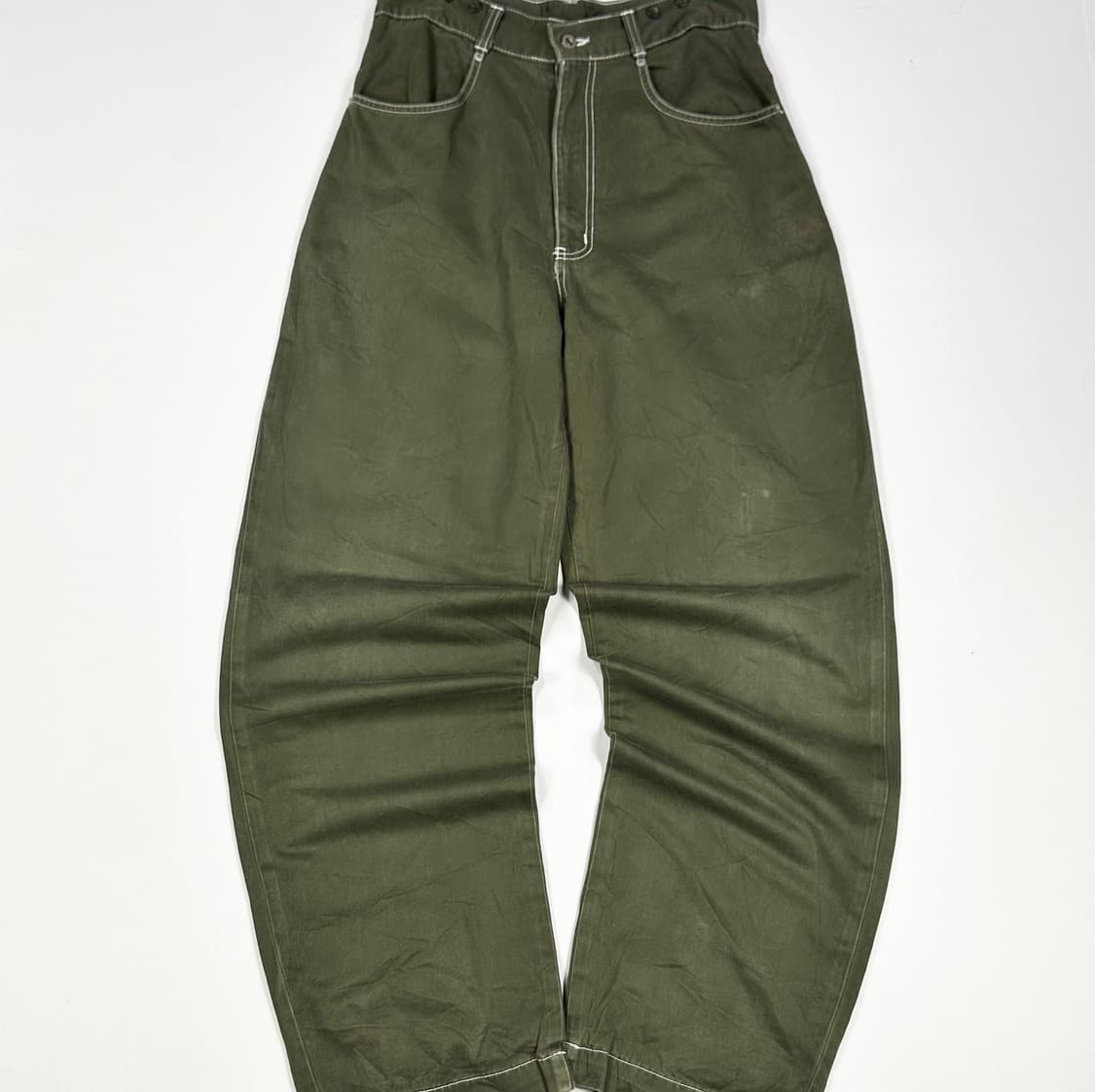 VTG 빈티지 재팬 카키 와이드 팬츠 (30인치 여성추천) 상품이미지3