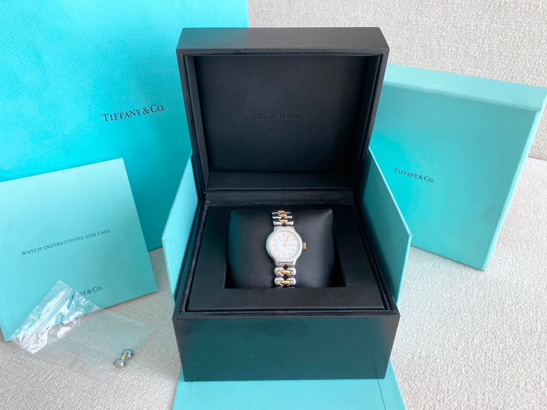 티파니 티솔로 24mm 여성용 스몰 사이즈 18k 콤비 쿼츠 상품이미지2