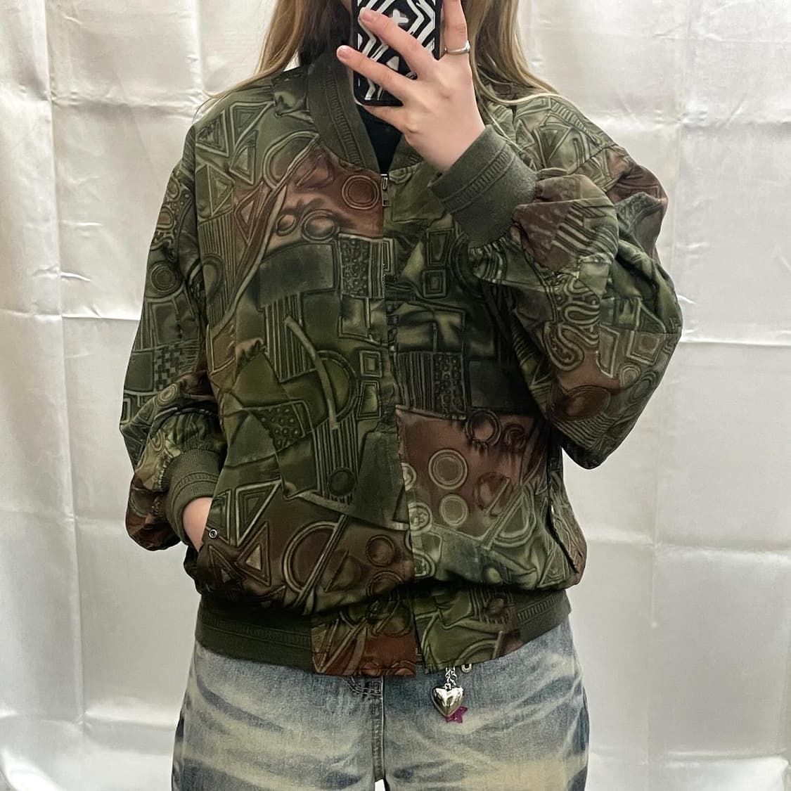 The LRT-LAND 패턴 블루종 자켓 상품이미지1