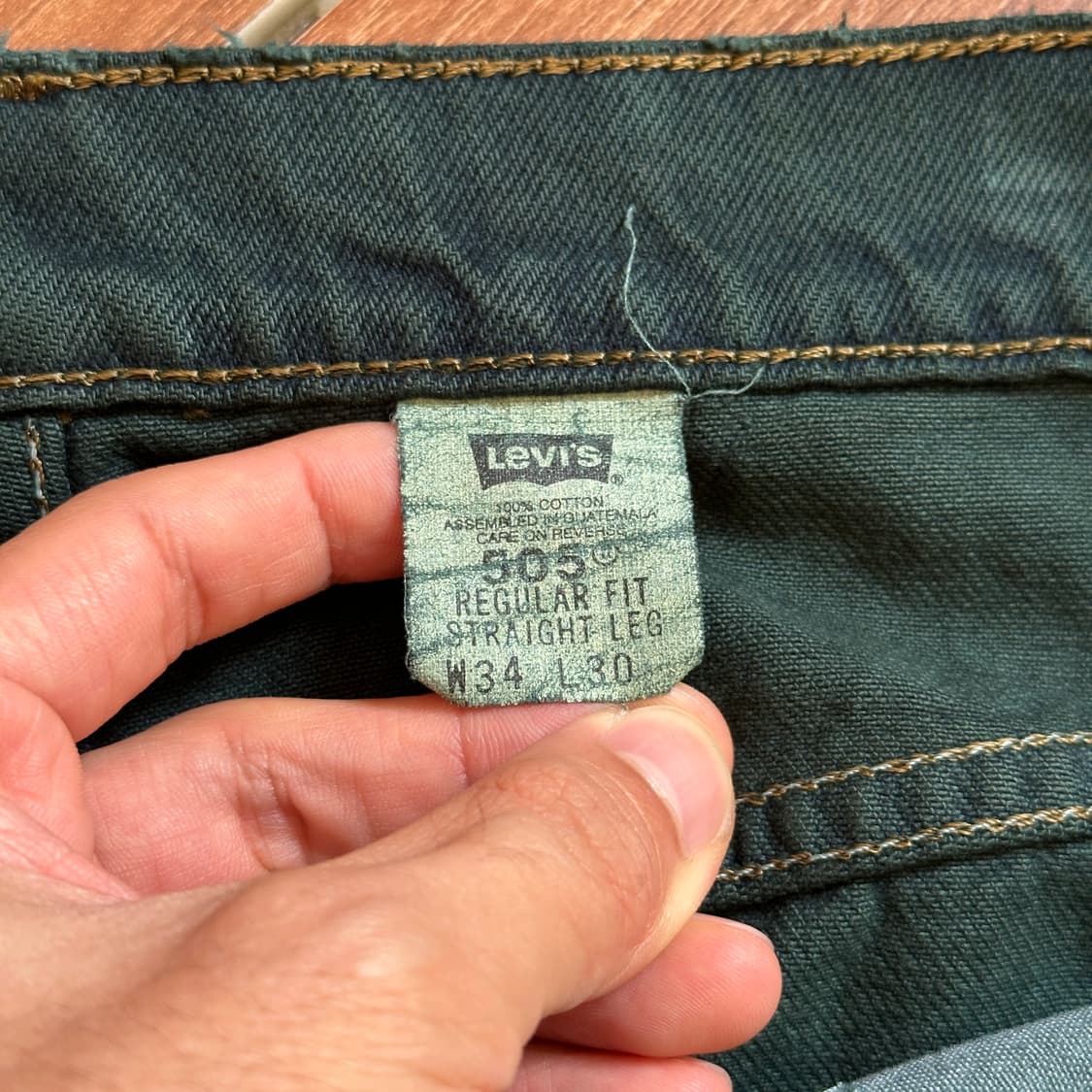 90‘s Levi’s 505 post dyeing cotton pants 상품이미지4