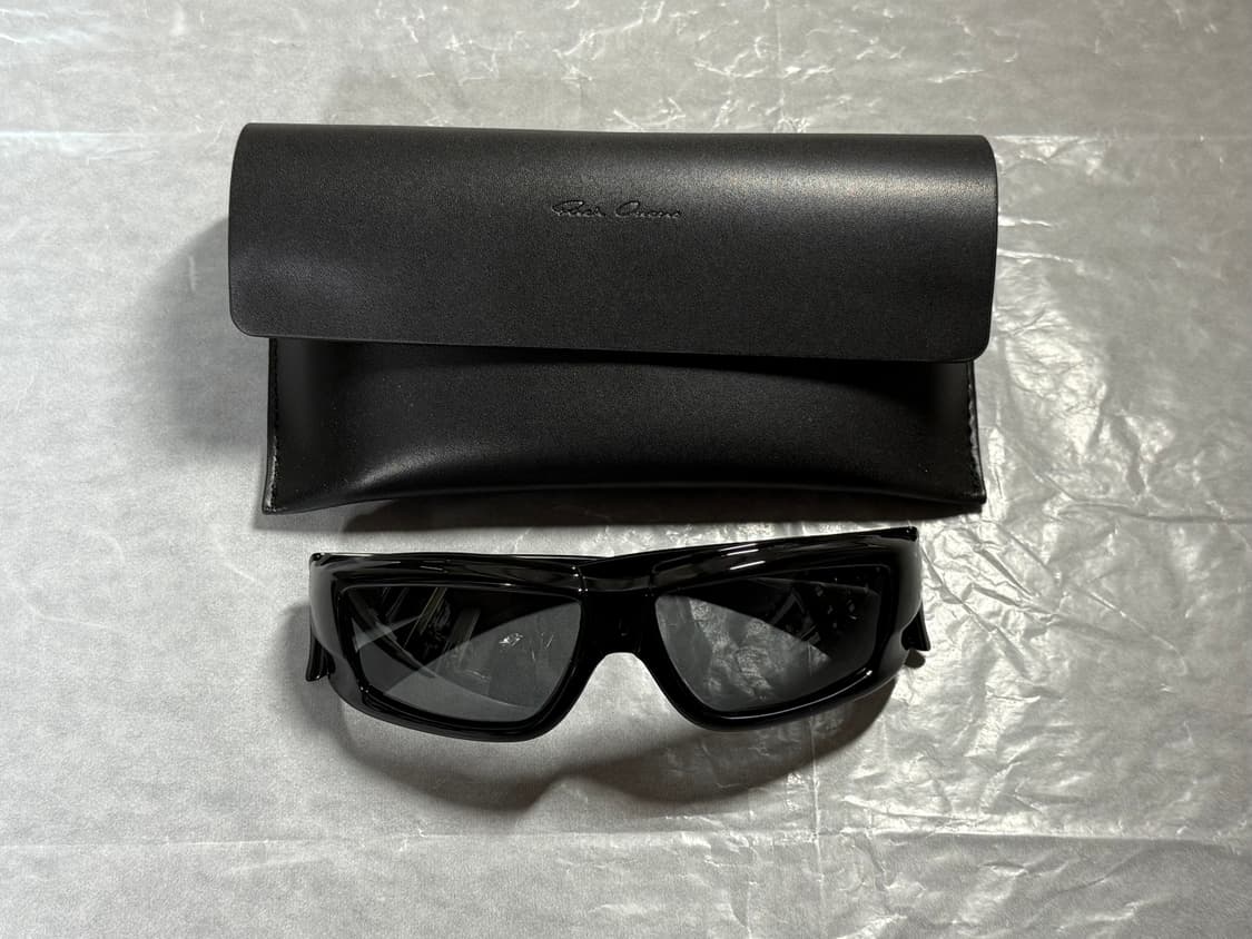 릭오웬스 Rick Rectangular 선글라스 블랙 상품이미지1