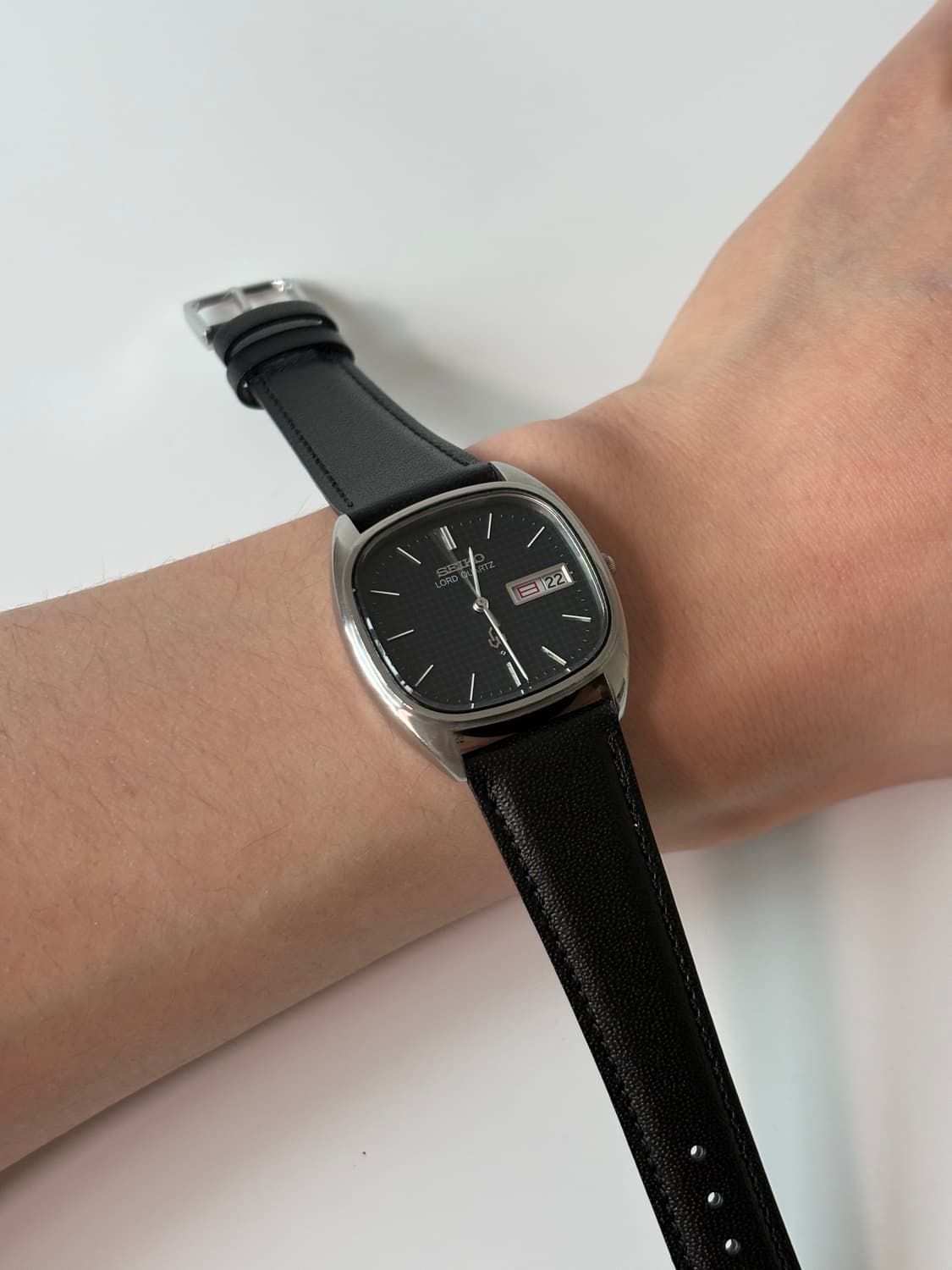 1980s Dark Navy Texture Dial Lord Quartz 상품이미지8