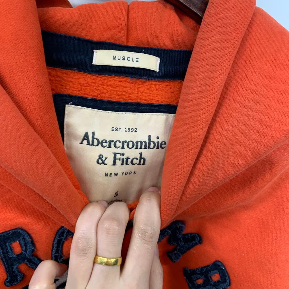 아베크롬비 y2k 와투케 타이거 오렌지 후드티 상품이미지6