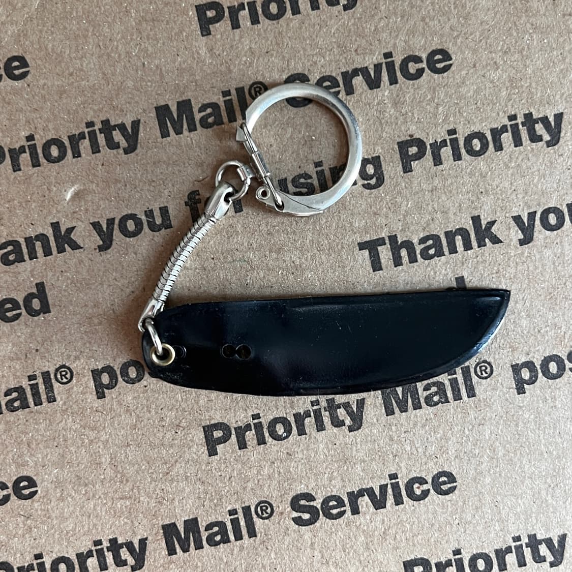 90s vtg Knife Shape Keyring 상품이미지2