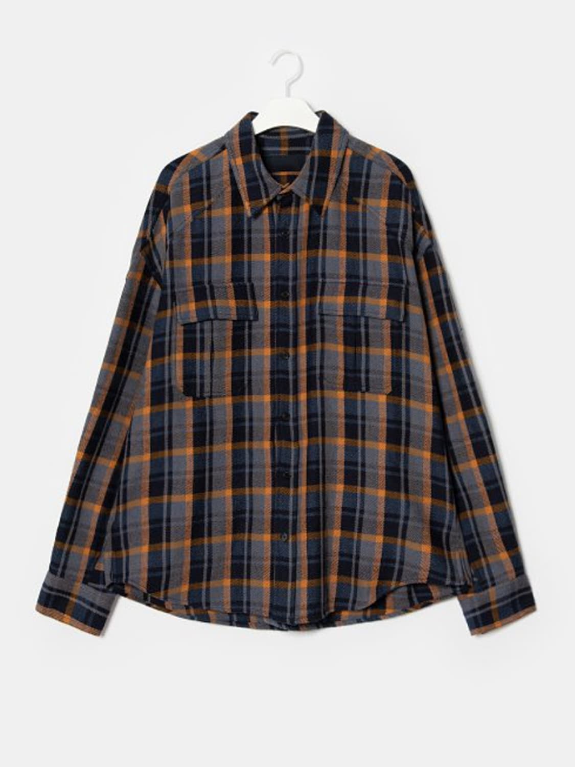 준지 울 블렌디드 체크 셔츠 상품이미지1