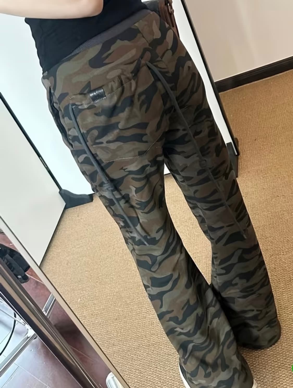 카모플라즈 로우라이즈 부츠컷 팬츠 바지 상품이미지2