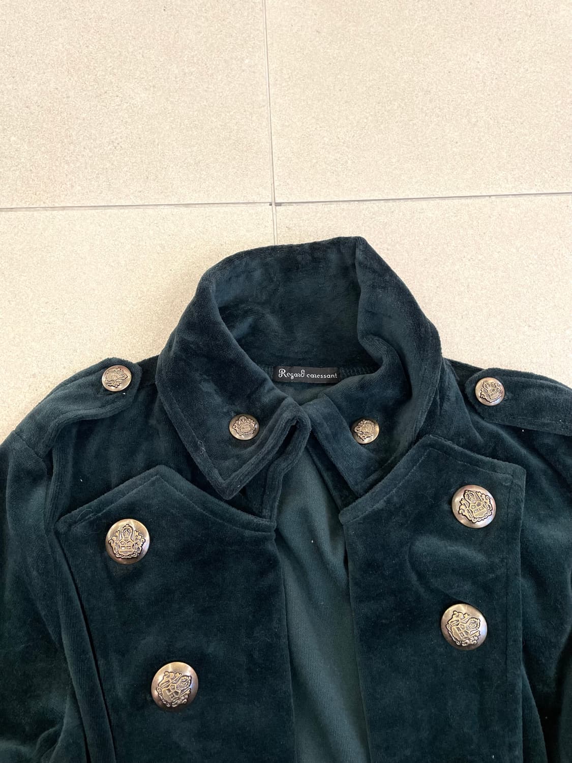 청록 벨벳 나폴레옹 자켓 상품이미지2