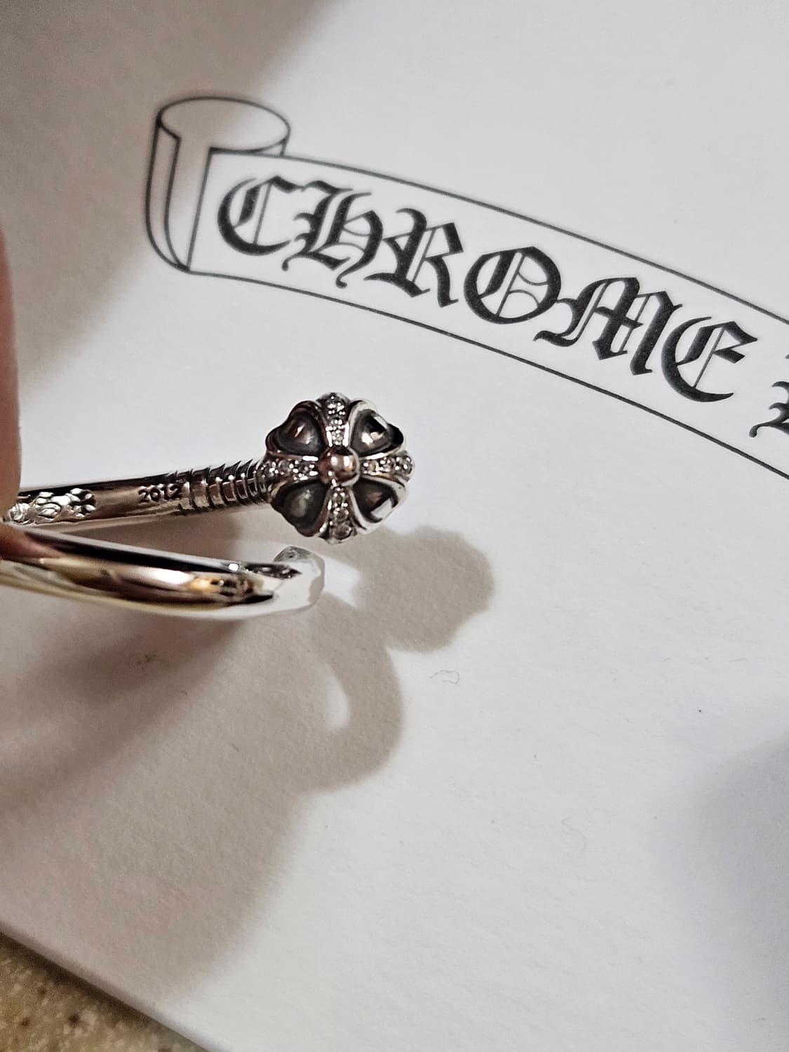 크롬하츠 네일링 파베 다이아 US8 상품이미지3