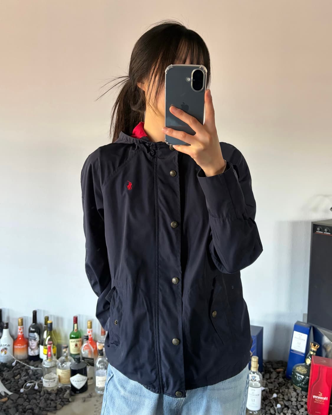 [M]폴로 랄프로렌 네이비 바람막이 후드 자켓 상품이미지2