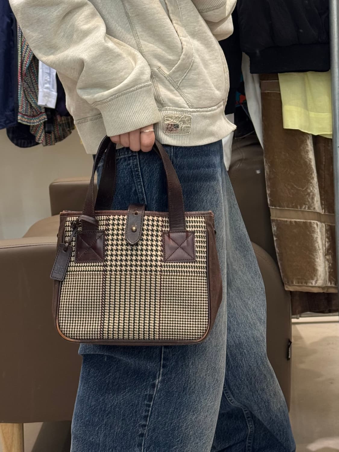 폴로 랄프로렌 하운드투스 스웨이드 사이드 토트백 상품이미지6