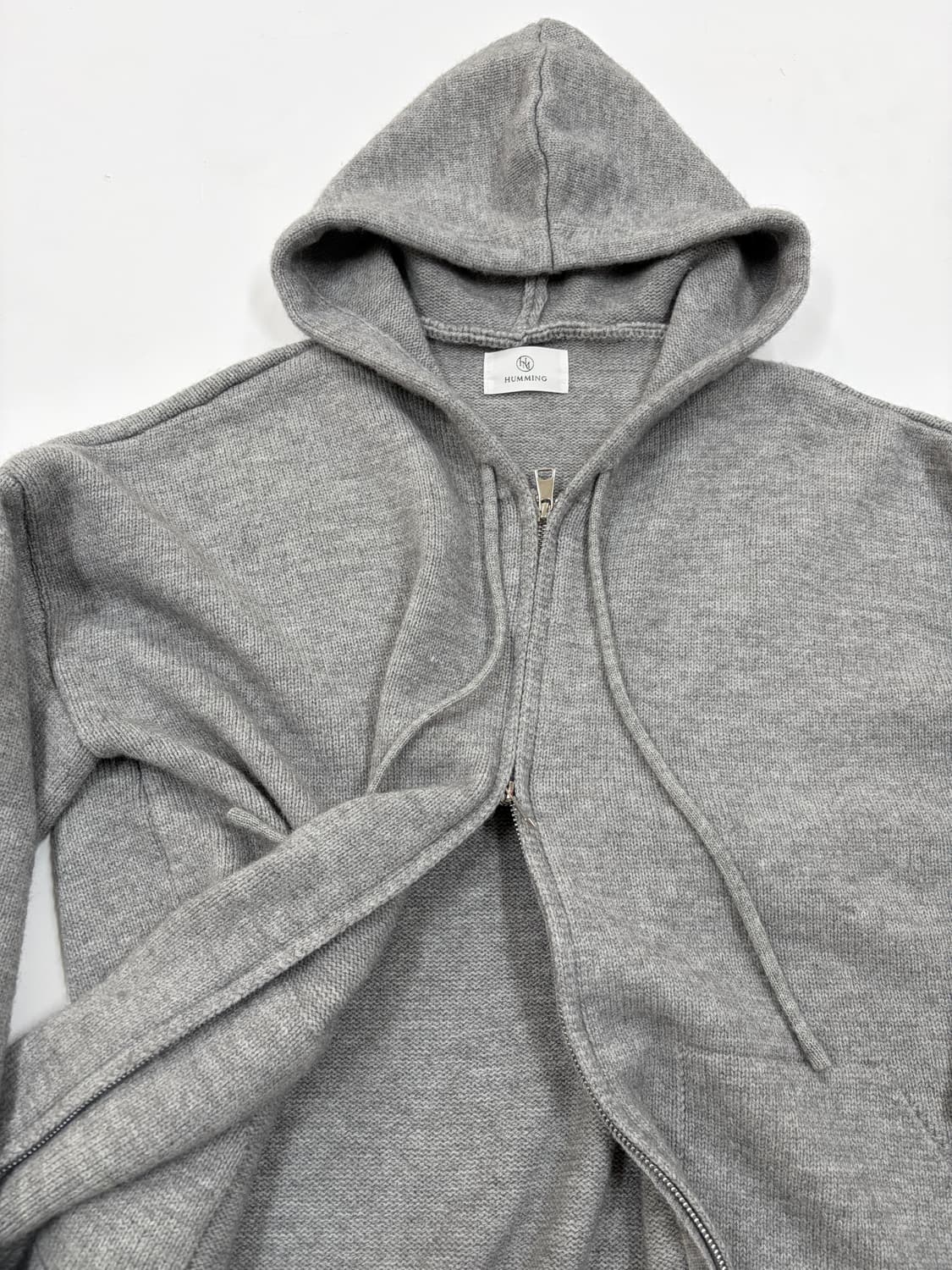 빈티지 2way 그레이 니트집업 상품이미지4