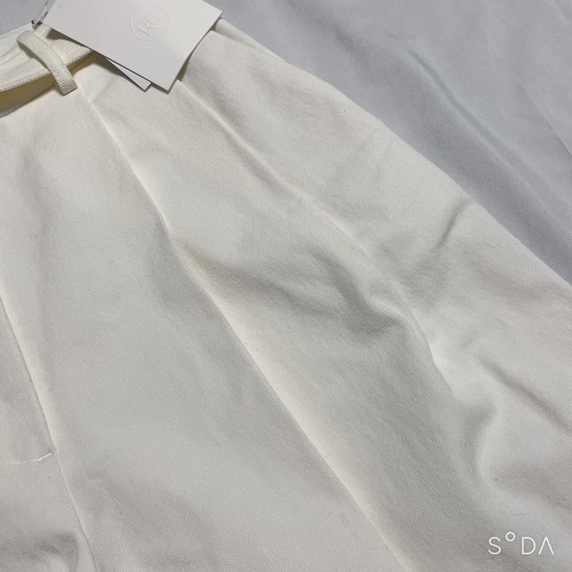 Recto 렉토 화이트 벨티드 면팬츠 바지 상품이미지6