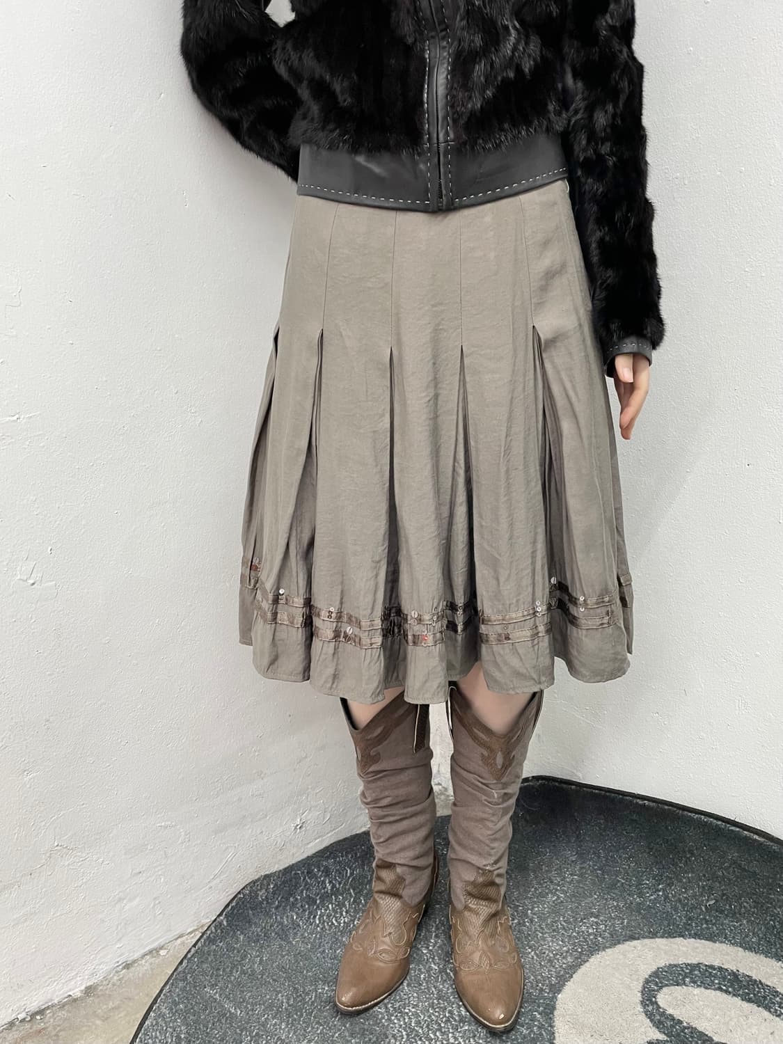 브라운 페어리 스커트 상품이미지1