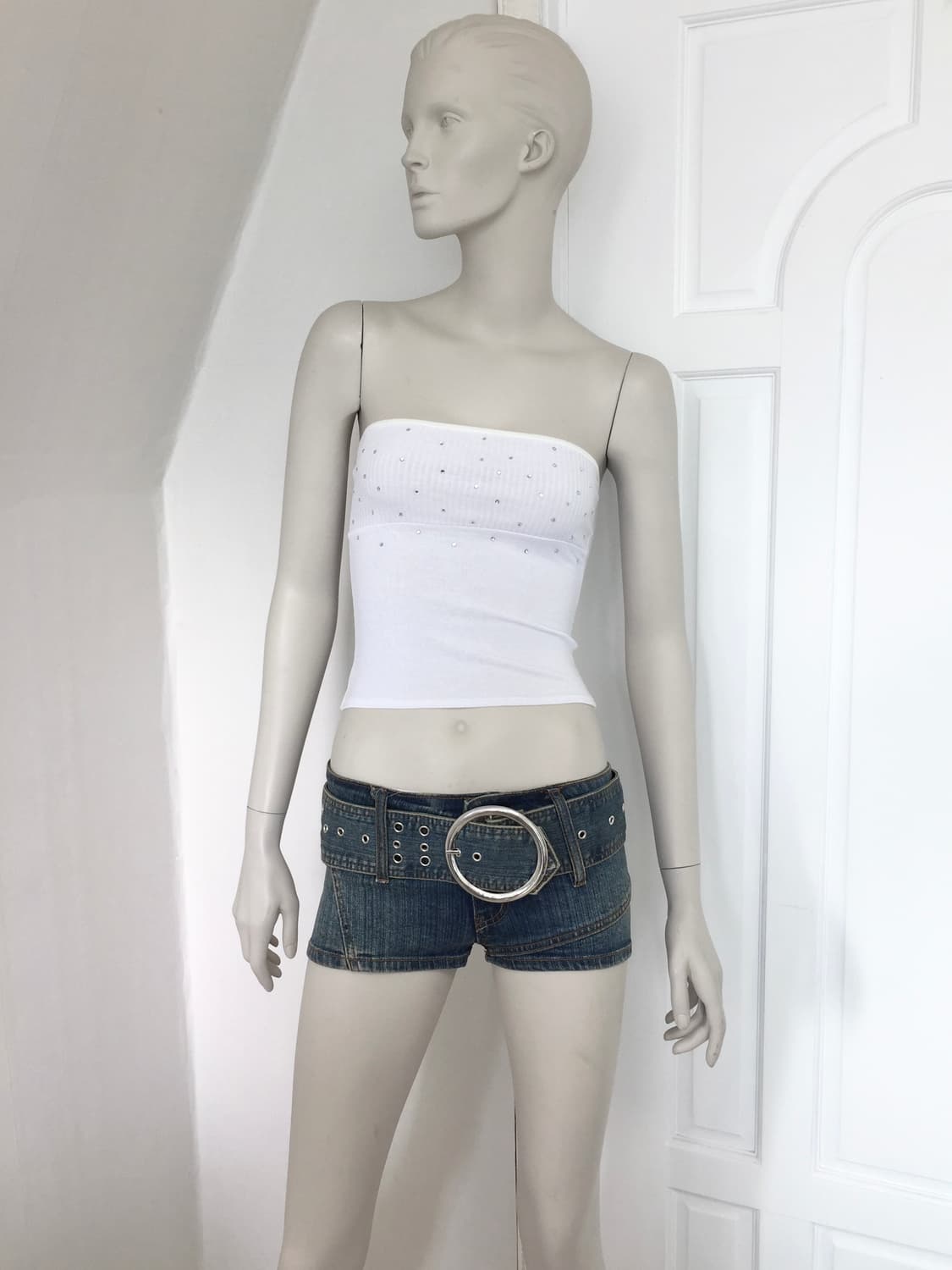 White Crystal Tube Top 상품이미지2