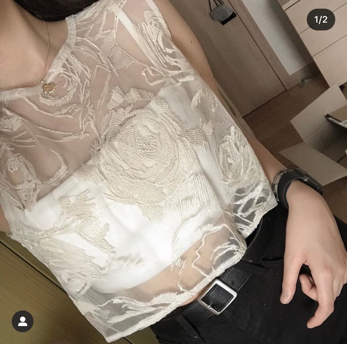 미스치프 로즈 뷔스티에 탑 (새상품) M 상품이미지1