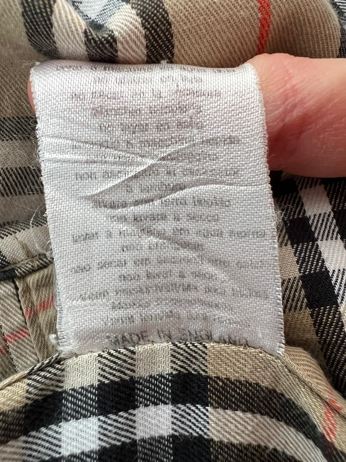 버버리 빈티지 체크 코튼 셔츠(Made in England) 상품이미지7