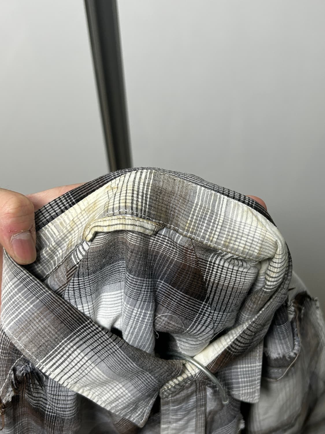 미하라 야스히로 Destroyed Check Shirt 상품이미지10