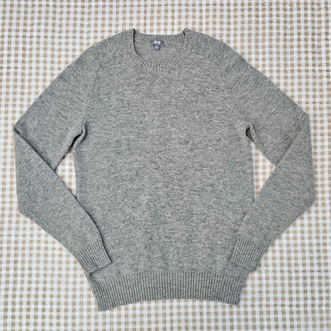 유니클로 울100 긴소매 니트 남자100 상품이미지1