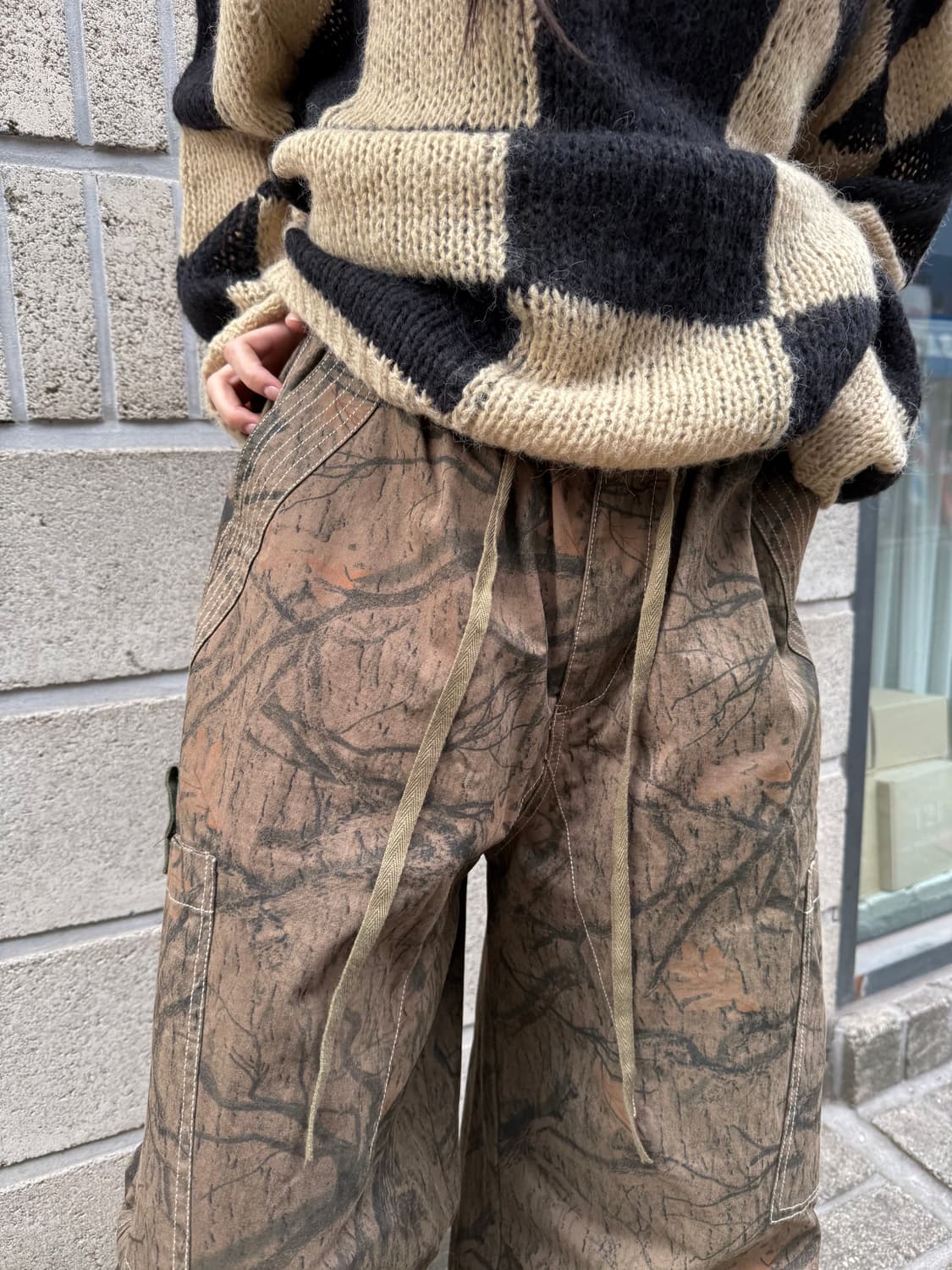 리얼트리 패턴 오버핏 와이드 카고팬츠 상품이미지7