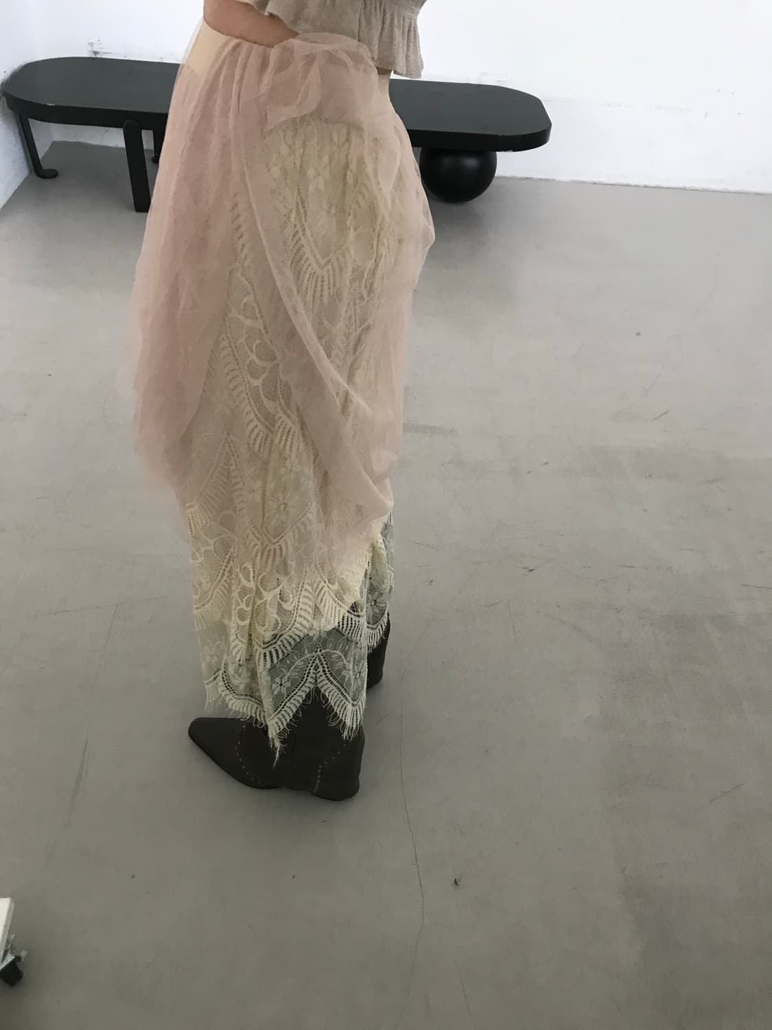 vintage lace sha skirt 상품이미지2