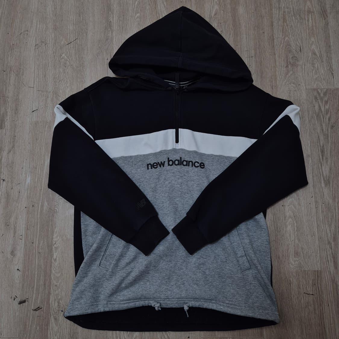 뉴발란스 빅로고 반집업 아노락 후드티 S(90) 상품이미지1