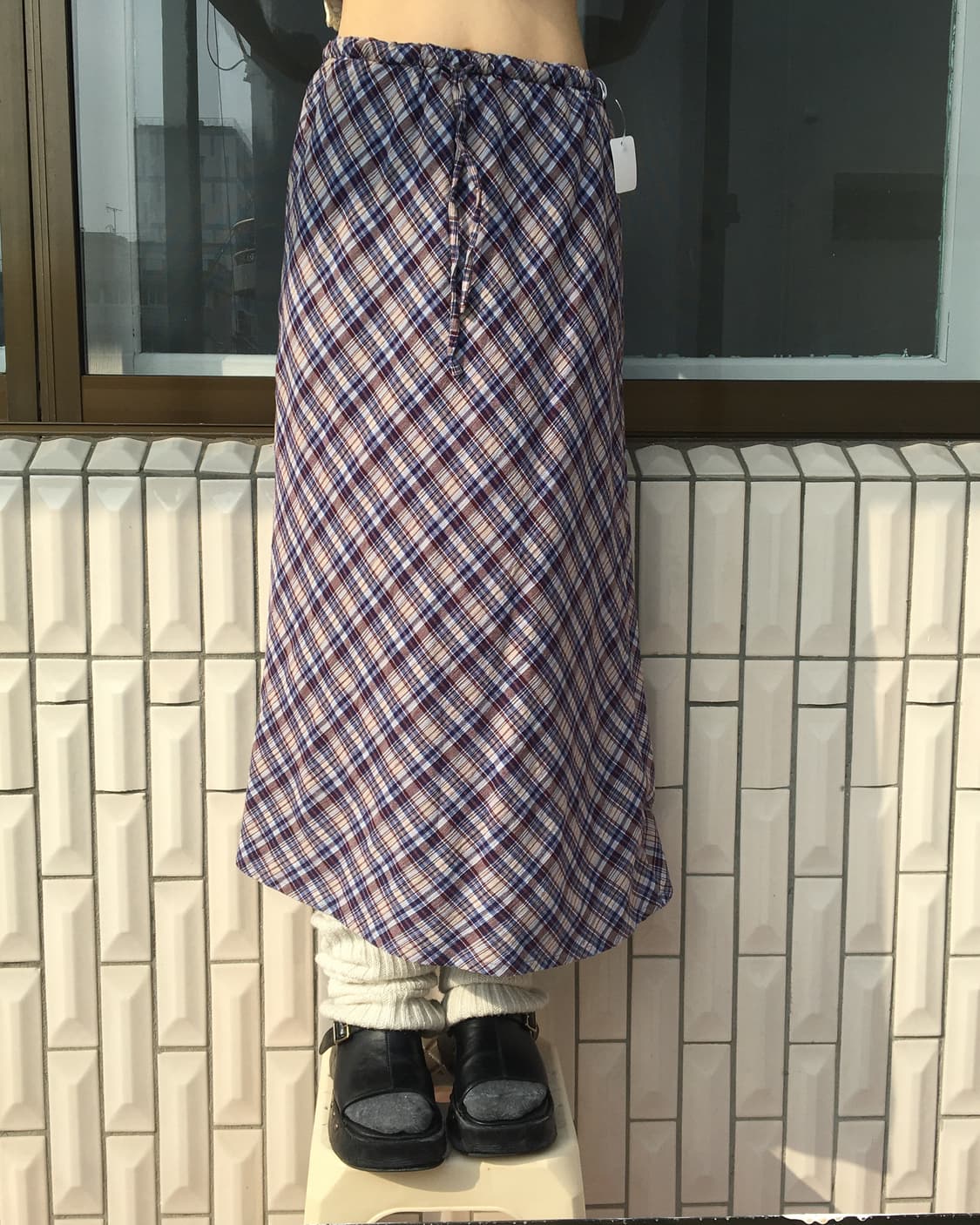 Check pattern skirt 상품이미지5