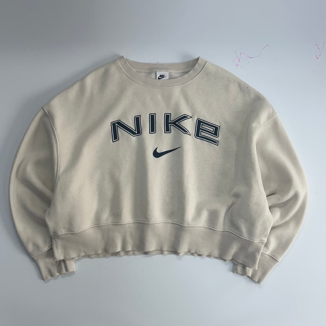 Nike 나이키 네이비 로고 아이보리 맨투맨 상품이미지3