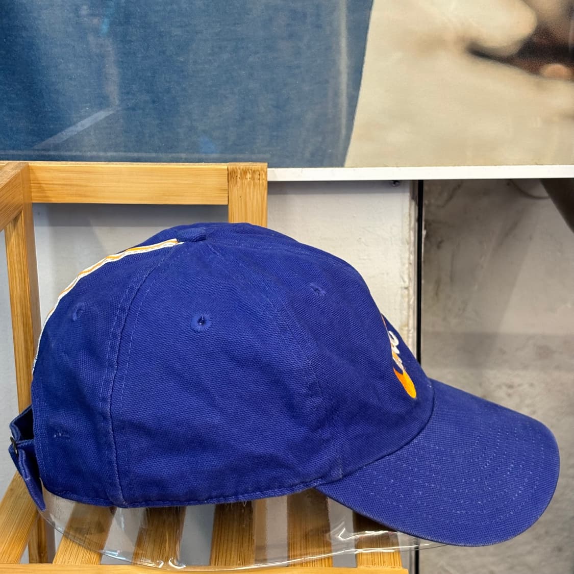 90s 나이키 올드스쿨 스우시 블루 네이비 볼캡 OS 상품이미지4