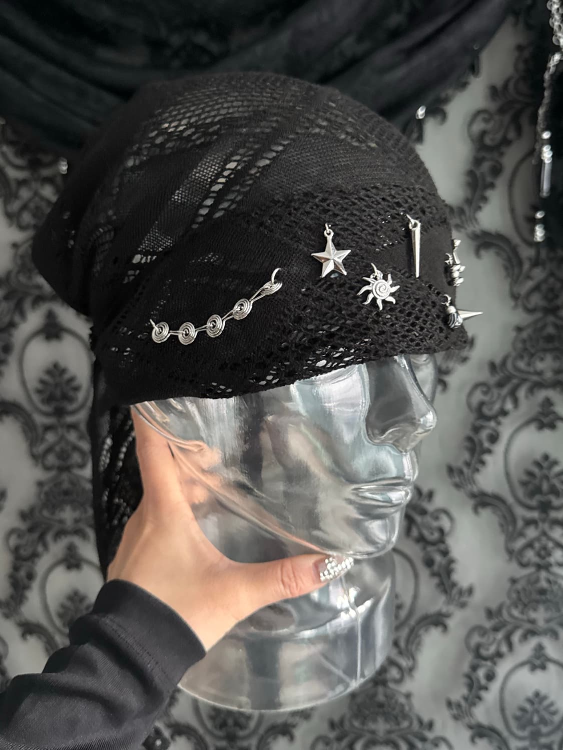 메이드 커스텀 시스루 듀렉 헤어두건 반다나 상품이미지3