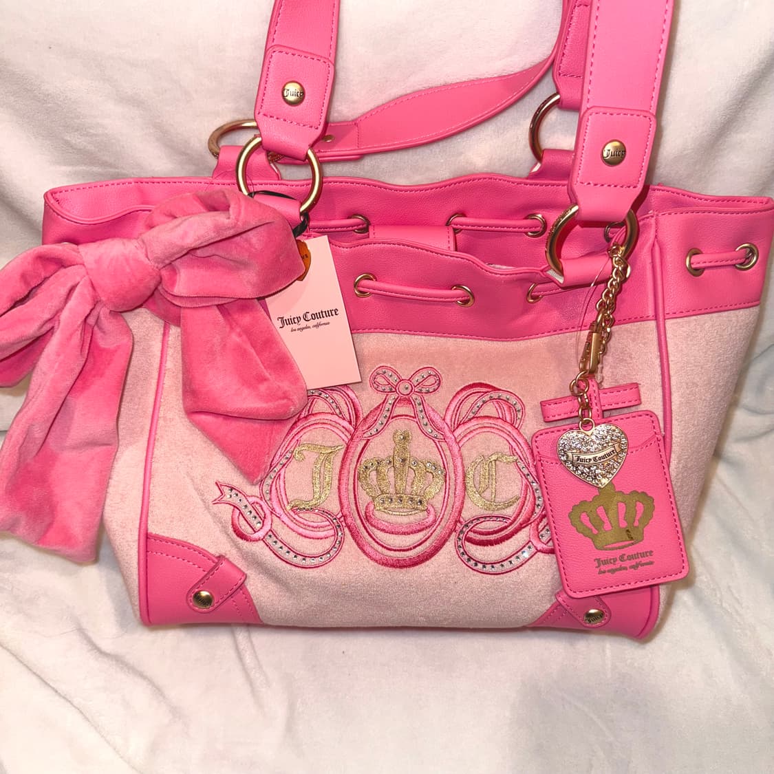 쥬시꾸뛰르 러버스클럽 데이드리머 토트백 가방 핑크 베메클 갸루 베이비베어 상품이미지1