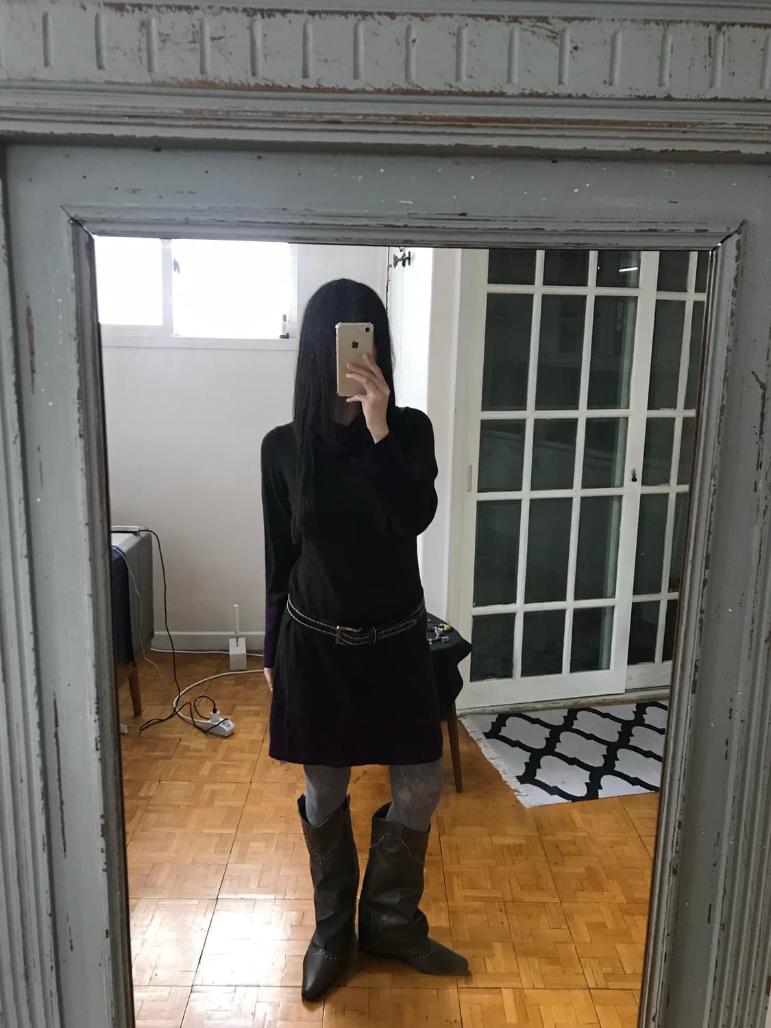 vintage turtle neck knit one-piece 상품이미지1
