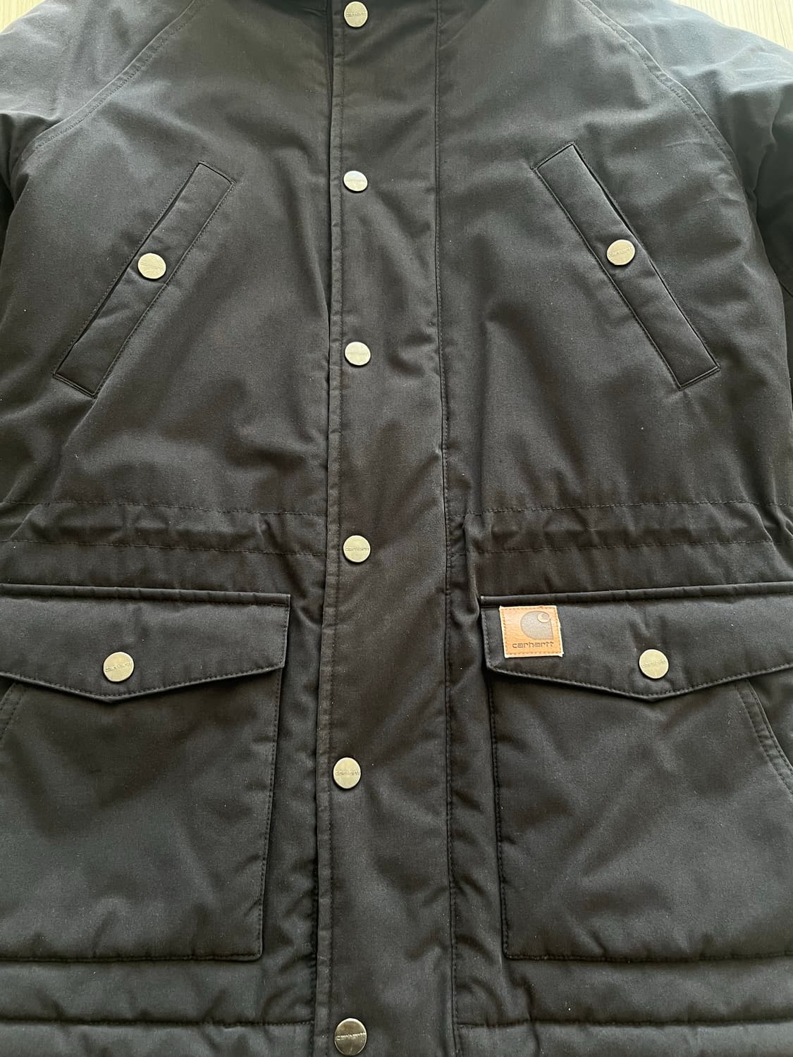 칼하트 블랙 후드 패딩 자켓 상품이미지2