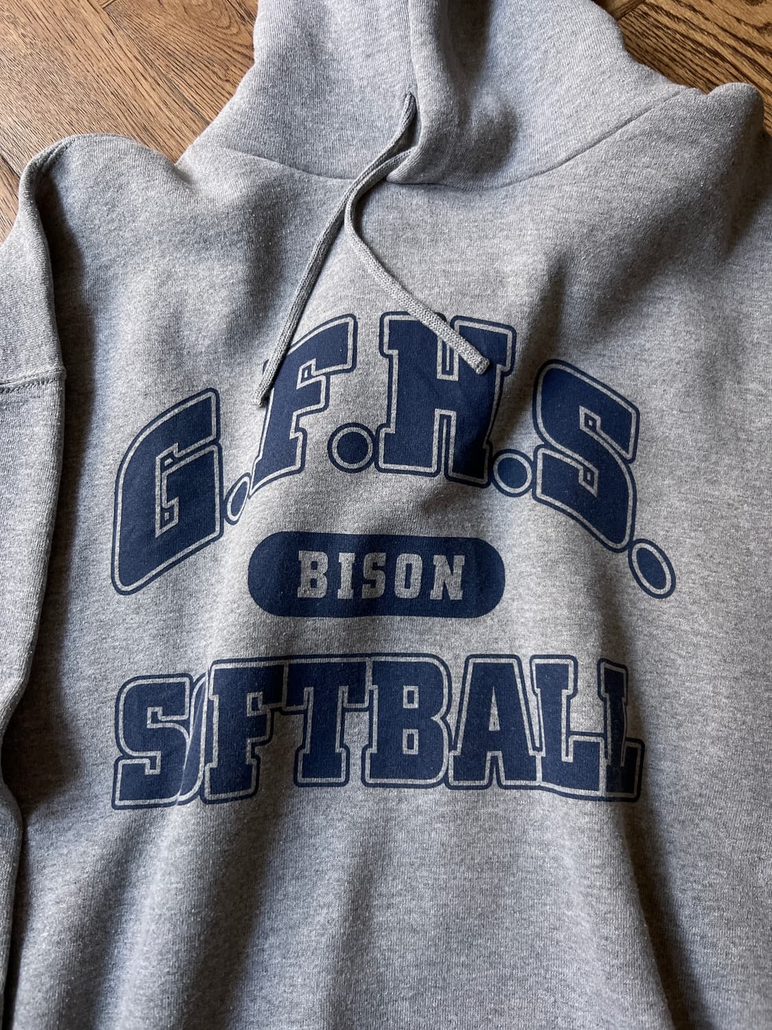 [XL]90's 러셀 Made in USA 그레이 후드 티셔츠 상품이미지3